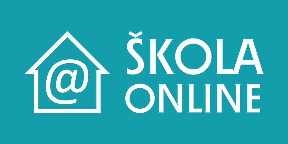 LogoAplikaceSkolaOnLine bile na modrem pozadi